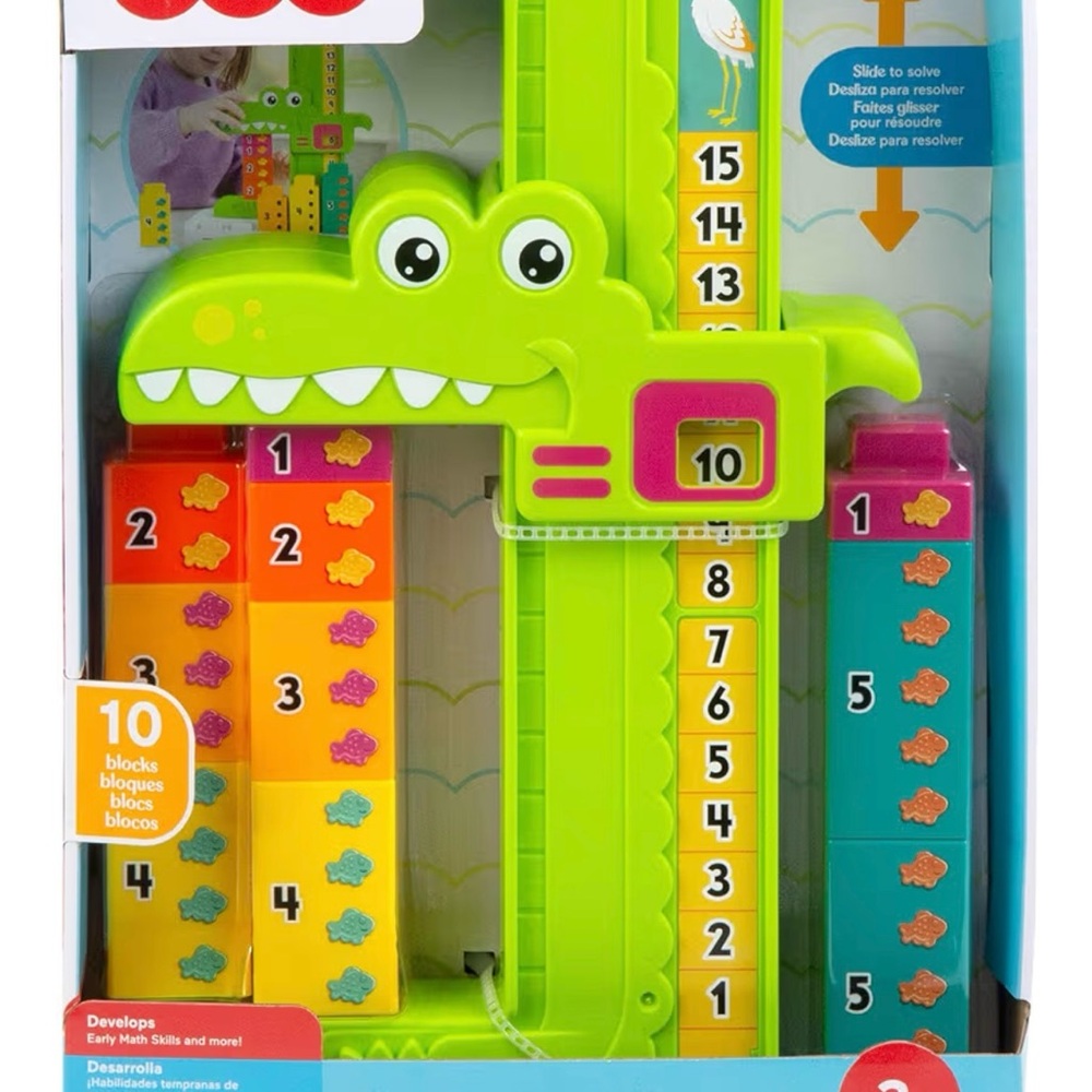 Fisher-Price Preschool Learning Toy Adding Alligator Counting Activity